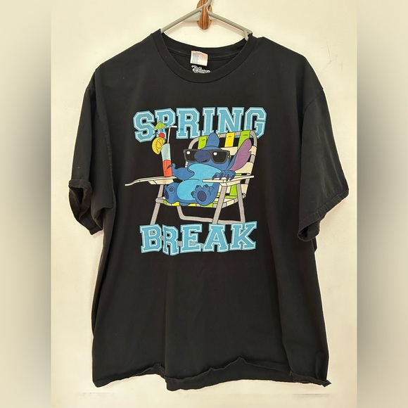 Disney Stitch Beach Chair Chill Spring Break Graphic T-Shirt Size XXL - Picture 2 of 6